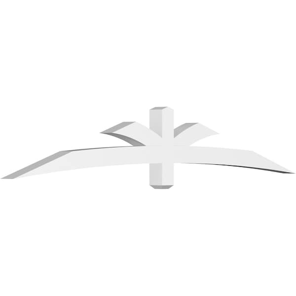 Ekena Millwork Davenport Architectural Grade PVC Gable Bracket, 96"W x 16"H x 4"D x 4"F, 4/12 Pitch GBP096X16X0404DAV00 - main